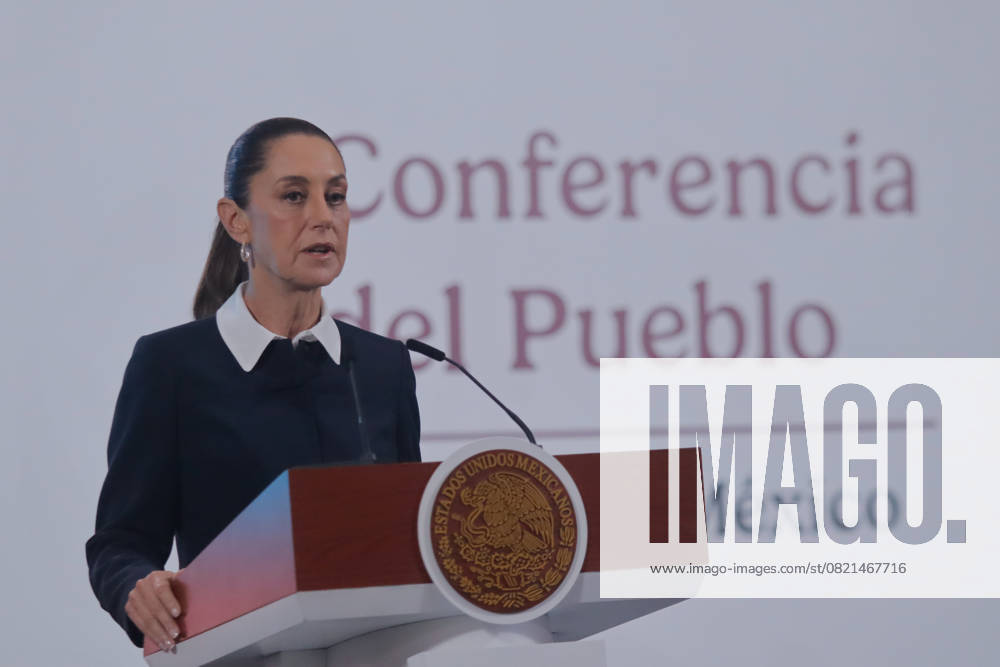 Mexico s President, Claudia Sheinbaum Pardo, speaks during a briefing conference about the Judicial Branch Election results that gives Hugo Aguilar, who is leading in the polls, as the virtual winner. at the National Palace. on June 4, 2025 in Mexico City, Mexico. Mexico City Mexico - ZUMAe321 20250604_zia_e321_026