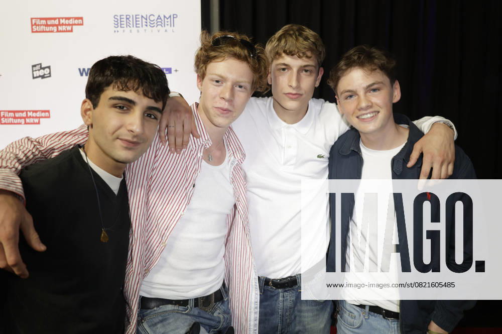 Loran Alhasan, Arsseni Bultmann, Jonathan Kriener und Nico Marischka bei der der Premiere der ZDFneo-Serie Chabos auf dem 11. Seriencamp Festival 2025 im Cinenova Kino. Köln