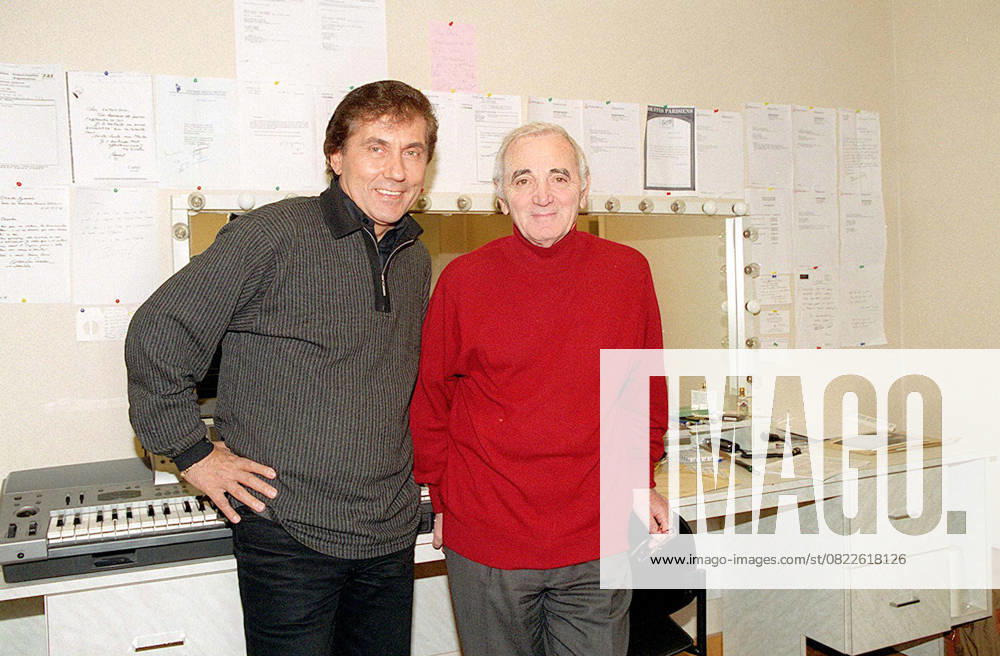 FRANK MICHAEL ET CHARLES AZNAVOUR AU PALAIS DES CONGRES PARIS France