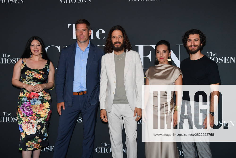 Rome, Cinema Adriano Premiere of the Series The Chosen The Last Supper , In the photo: Elizabeth Tabish Dallas Jenkins Jonathan Roumie Vanessa Bonavente George Harrison Xanthis