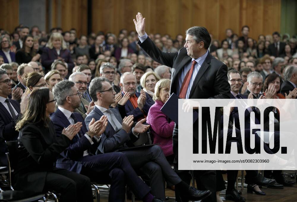Amtsuebergabe im Auswaertigen Amt mit dem neuen Bundesaussenminister Heiko Maas, SPD, und seinem Amtsvorgaenger Sigmar Gabriel. Berlin, 14.03.2018, Berlin Deutschland