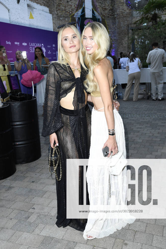 Davina Geiss mit Schwester Shania Geiss beim LASCANA SUMMER CLUB im Rahmen der Berlin Fashion Week im Maaya in Berlin am 02.07.2025