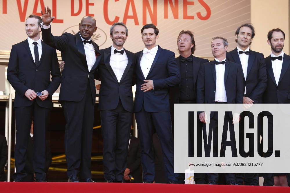Conrad Kemp, Forest Whitaker, Orlando Bloom, Richard Grandpierre, Caryl Ferey, r Alexandre Desplat and Julien Rappeneau - Montee des marches du film Zulu lors de la cloture du 66eme festival du film de Cannes. Le 26 mai 2013 Redcarpet of Zulu for the closing ceremony of the 66th Cannes Film Festival. On may 26th 2013 Cannes France