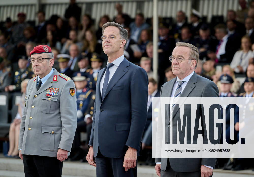 KW28 70 Jahre Deutschland in der NATO - EUR, Deutschland, Berlin, 09.07.2025: Am 9.Juli 2025 jährt sich der Beitritt Deutschlands zur NATO zum 70.Mal. Im Rahmen des Festaktes werden der Bundeskanzler Friedrich Merz (CDU), Verteidigungsminister Boris Pistorius (SPD), Außenminister Johann Wadephul (CDU) und der NATO- Generalsekretär , Mark Rutte im Verteidigungsministerium Reden halten.