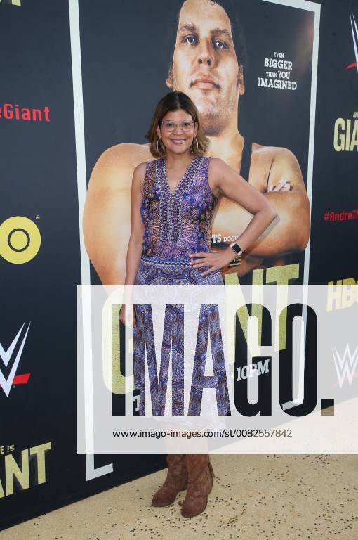 HOLLYWOOD, CA - MARCH 29: Aida Rodriguez, at Los Angeles Premiere of Andre The Giant from HBO Documentaries at Pacific Cinerama Dome in Hollywood, California on March 29, 2018.