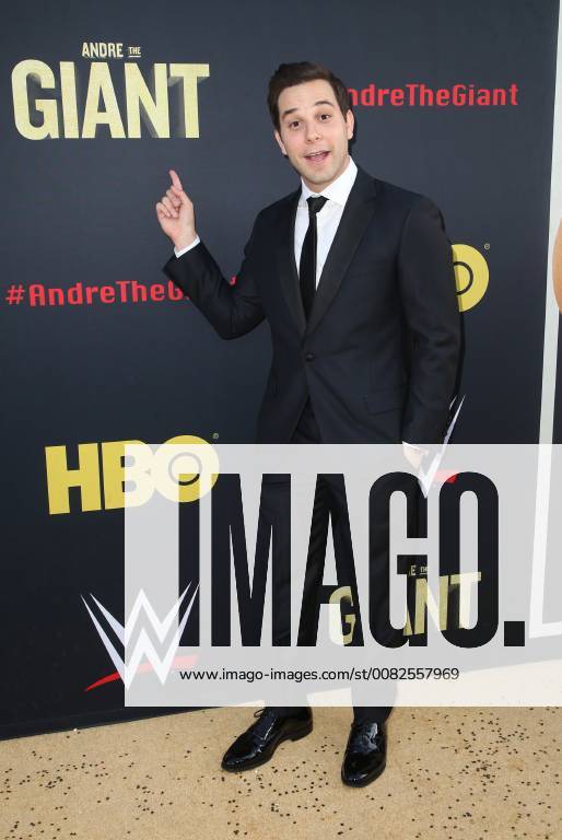 HOLLYWOOD, CA - MARCH 29: Skylar Astin, at Los Angeles Premiere of Andre The Giant from HBO Documentaries at Pacific Cinerama Dome in Hollywood, California on March 29, 2018.