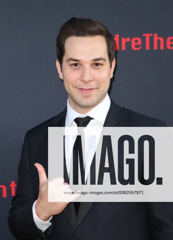 HOLLYWOOD, CA - MARCH 29: Skylar Astin, at Los Angeles Premiere of Andre The Giant from HBO Documentaries at Pacific Cinerama Dome in Hollywood, California on March 29, 2018.