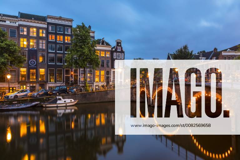 A bridge over the Keizersgracht Canal, Amsterdam, Netherlands, Europe