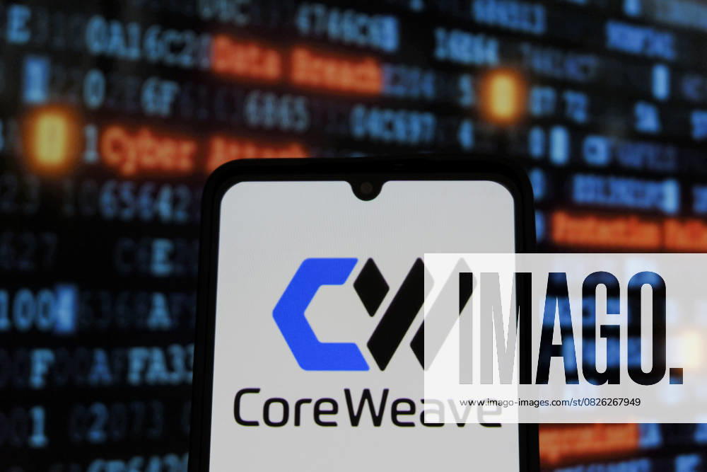 In this photo illustration, the CoreWeave, Inc. is an American AI cloud-computing startup logo is seen displayed on a smartphone screen. Bandung Indonesia - ZUMAs281 20250718_zip_s281_016