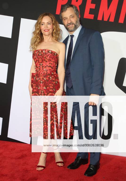 WESTWOOD, CA - APRIL 3: Leslie Mann and Judd Apatow at the Blockers film premiere at the Regency Village Theatre in Westwood, California on April 3, 2018.