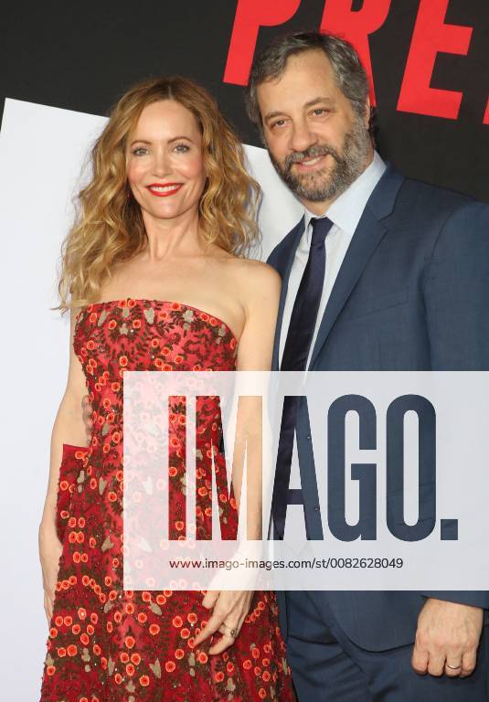 WESTWOOD, CA - APRIL 3: Leslie Mann and Judd Apatow at the Blockers film premiere at the Regency Village Theatre in Westwood, California on April 3, 2018.