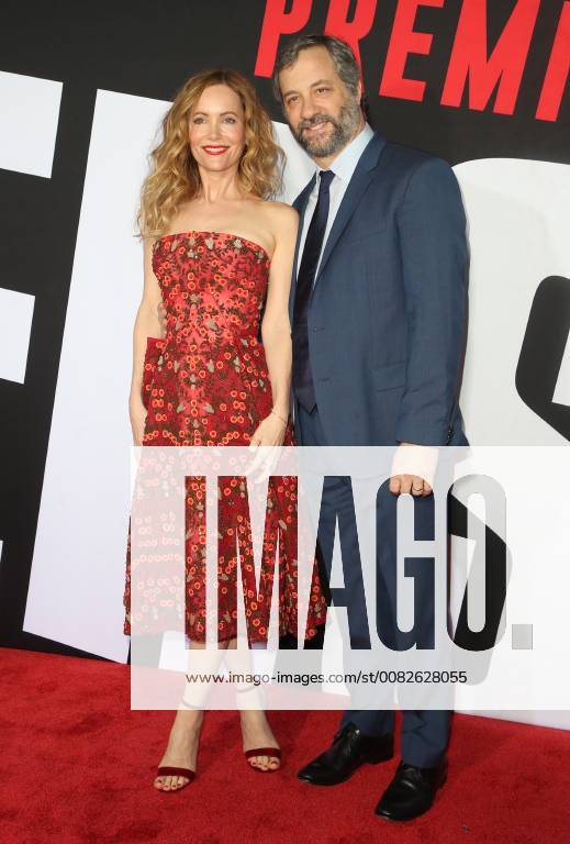 WESTWOOD, CA - APRIL 3: Leslie Mann and Judd Apatow at the Blockers film premiere at the Regency Village Theatre in Westwood, California on April 3, 2018.