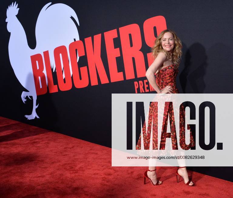Cast member Leslie Mann attends the premiere of the motion picture comedy Blockers at the regency Village Theatre in the Westwood section of Los Angeles on April3, 2018. Storyline: Three parents try to stop their daughters from having sex on Prom night. LAP2018040326 JIMxRUYMEN