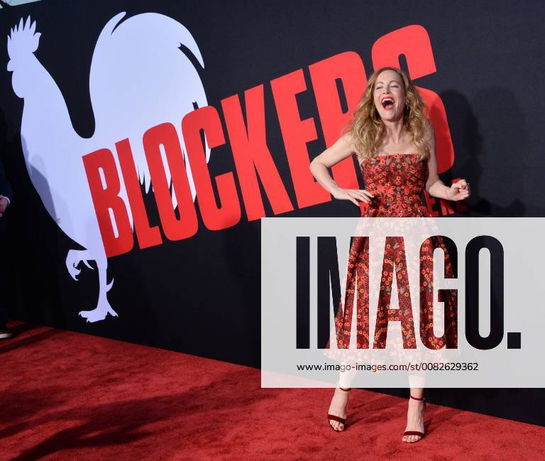 Cast member Leslie Mann attends the premiere of the motion picture comedy Blockers at the regency Village Theatre in the Westwood section of Los Angeles on April3, 2018. Storyline: Three parents try to stop their daughters from having sex on Prom night. LAP2018040325 JIMxRUYMEN