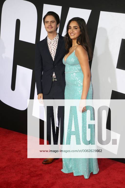 WESTWOOD, CA - APRIL 3: Miles Robbins, Geraldine Viswanathan, at the Premiere Of Universal Pictures Blockers at the Regency Village Theatre in Westwood, California on April 3, 2018.