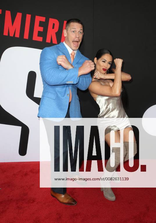 WESTWOOD, CA - APRIL 3: John Cena, Nikki Bella, at the Premiere Of Universal Pictures Blockers at the Regency Village Theatre in Westwood, California on April 3, 2018.