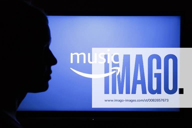 Das Logo des Musik Streaming Dienstes Amazon Music wird auf einem Bildschirm angezeigt. Berlin, 05.04.2018. Berlin Deutschland