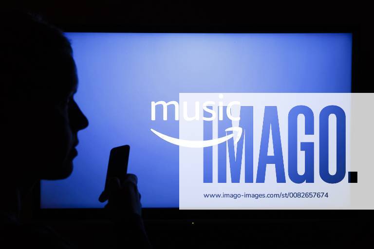 Das Logo des Musik Streaming Dienstes Amazon Music wird auf einem Bildschirm angezeigt. Berlin, 05.04.2018. Berlin Deutschland