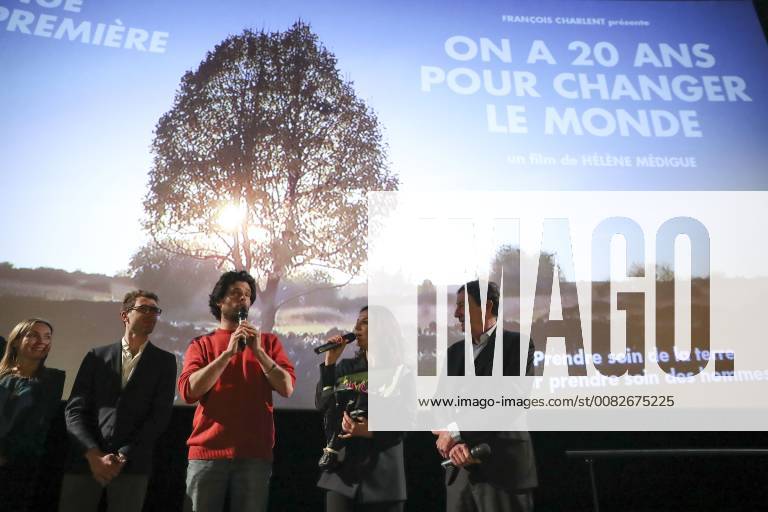 Maxime de Rostolan ( acteur et coordinateur projet Ferme d Avenir ) Helene Medigue Francois Charlent CELEBRITES : Avant Premiere On a 20ans pour changer le monde - Paris - 06 04 2018 GwendolineLeGoff Panoramic