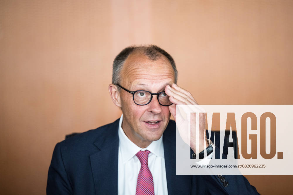Bundeskanzler Friedrich Merz am 23.07.25 bei der Kabinettsitzung der Bundesregierung im Kanzleramt in Berlin. Foto: bildgehege Kabinettsitzung der Bundesregierung