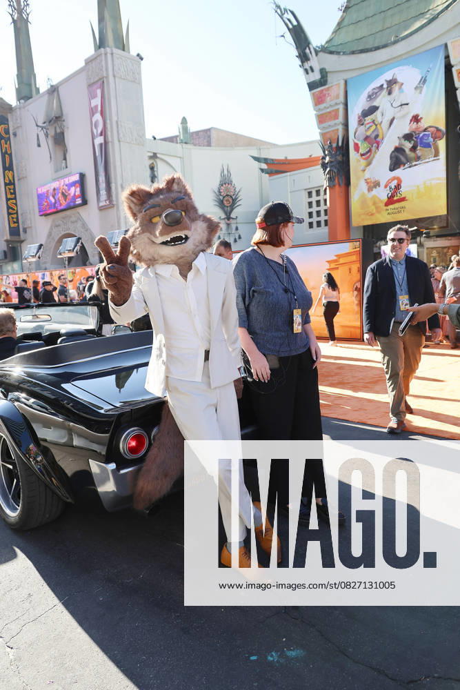 Wolf Character, Chevrolet Camaro at the Premiere of The Bad Guys 2 at the TCL Chinese Theatre IMAX Los Angeles USA - ZUMAg107 20250723_zep_g107_170