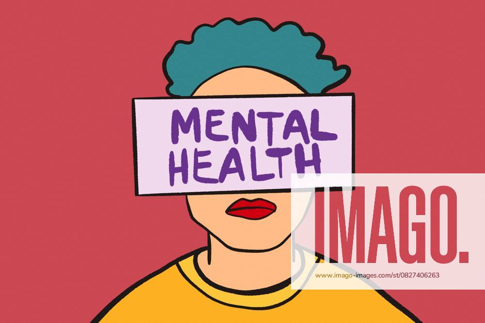 Vibrant artistic representation focusing on mental health awareness. Bold colors and design emphasize the importance of mental well being, encouraging open discussions and reflection. Model Released HodeiUnzueta_ID30082_1015699_003