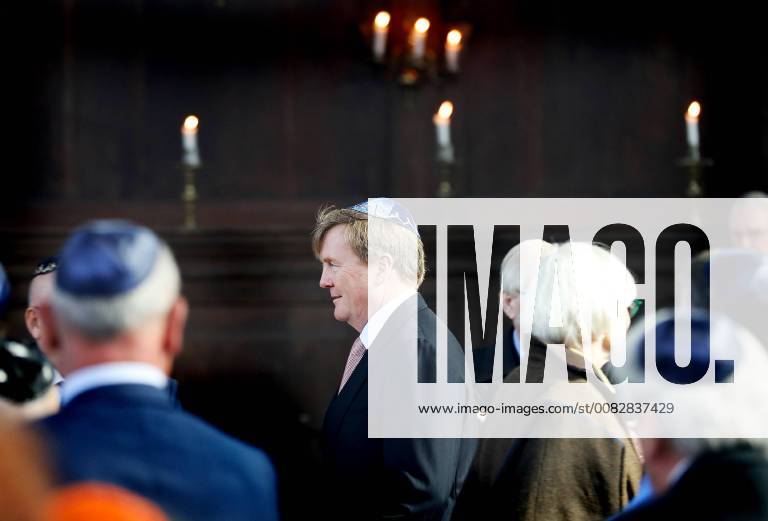 Amsterdam King Willem-Alexander during the opening of the exhibition ‘Jews and the house of Orange., 400 eventful years’ at the Jewish historical museum in Amsterdam. The exhibition hightlights the relationship between the Jewish community and the Dutch royal house.