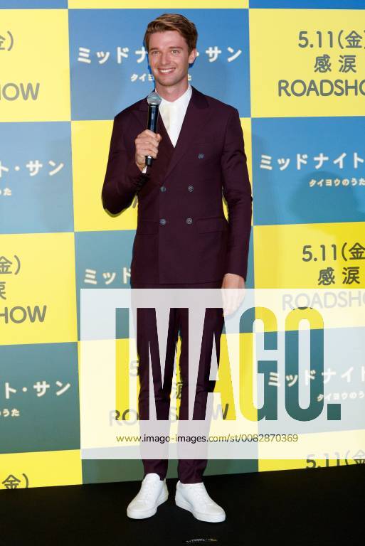 American actor Patrick Schwarzenegger speaks during the Japan premiere for the film Midnight Sun on April 19, 2018, Tokyo, Japan. Arnold Schwarzenegger s son visited Japan to promote his romantic movie Midnight Sun, which will be released in Japan on May 11. (gxta_patricks0006)