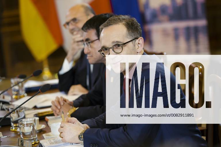 Bundesaussenminister Heiko Maas, SPD, nimmt in Toronto am G7-Aussenministertreffen teil. Hier zu Beginn der ersten Arbeitssitzung. Toronto, 22.04.2018. Toronto Kanada