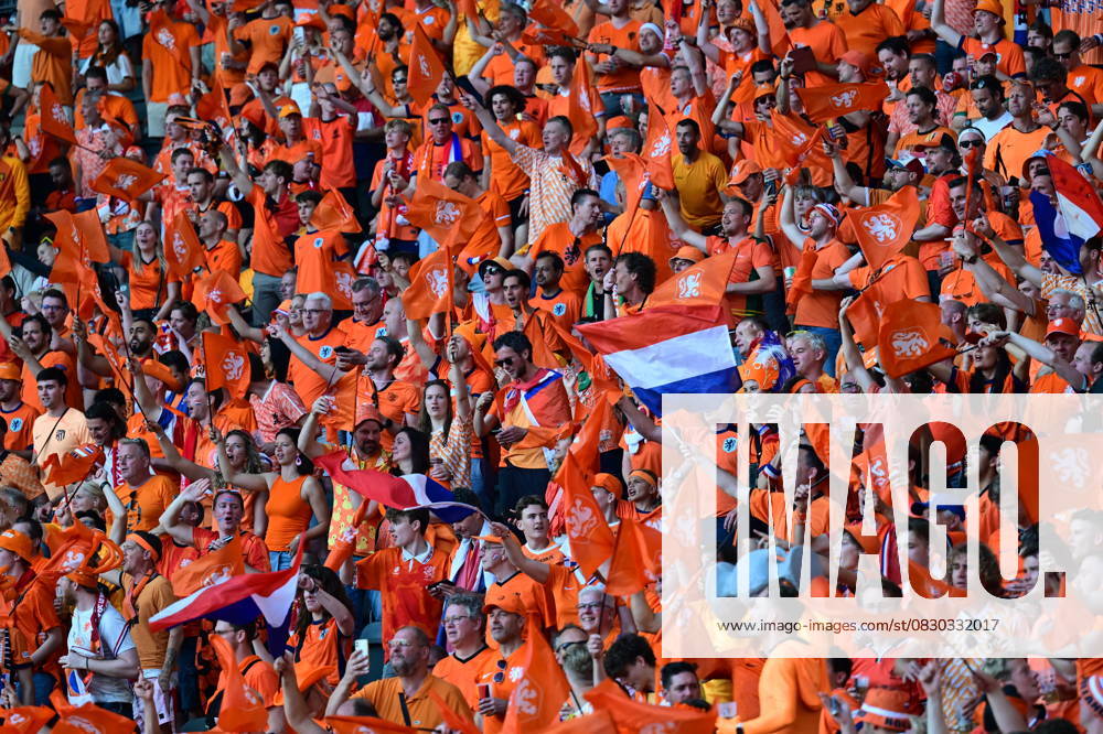 Netherlands v Turkiye: Quarter-Final - UEFA EURO 2024 ..BERLIN, GERMANY - JULY 06: Football fans of Netherlands are seen ahead of the UEFA EURO 2024 Quarter-Final football match between Netherlands and Turkiye at Olympiastadion in Berlin, Germany on July 06, 2024. Germany World. Editorial use only. Please get in touch for any other usage.