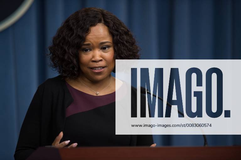 Washington, District of Columbia, U.S. - The United States has protested to China after repeated instances of lasers interfering with U.S. military aircraft landing in Djibouti, chief Pentagon spokesperson DANA WHITE said here today. Chief Pentagon spokesperson Dana W. White conducts a news conference at the Pentagon. In her weekly news conference, White confirmed that two Air Force crewmen were slightly injured in one incident. Washington U.S. - ZUMAz03_ 20180503_sha_z03_322