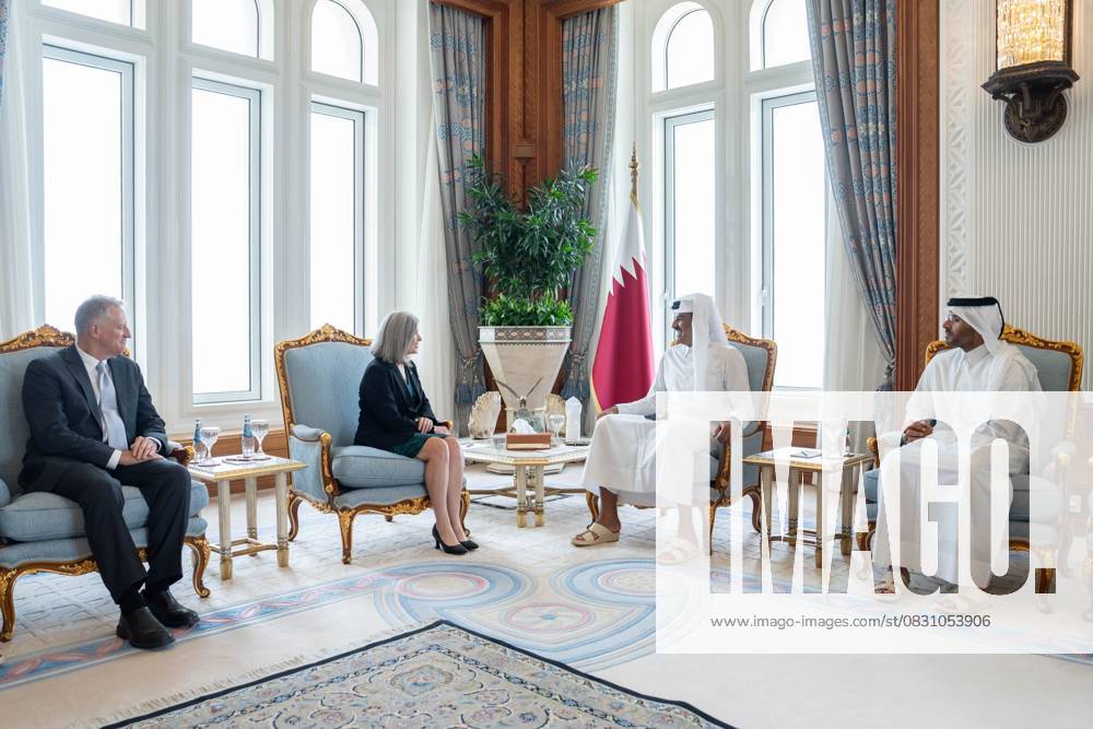 The Emir of the State of Qatar, Tamim bin Hamad Al Thani, receives U.S. Senator Joni Ernst The Emir of the State of Qatar, Tamim bin Hamad Al Thani, receives U.S. Senator Joni Ernst, in Doha, Qatar, on August 21, 2025. Photo by Emiri Diwan Office apaimages Doha Doha Qatar 210825_Qatar_QNA_2_00(2)