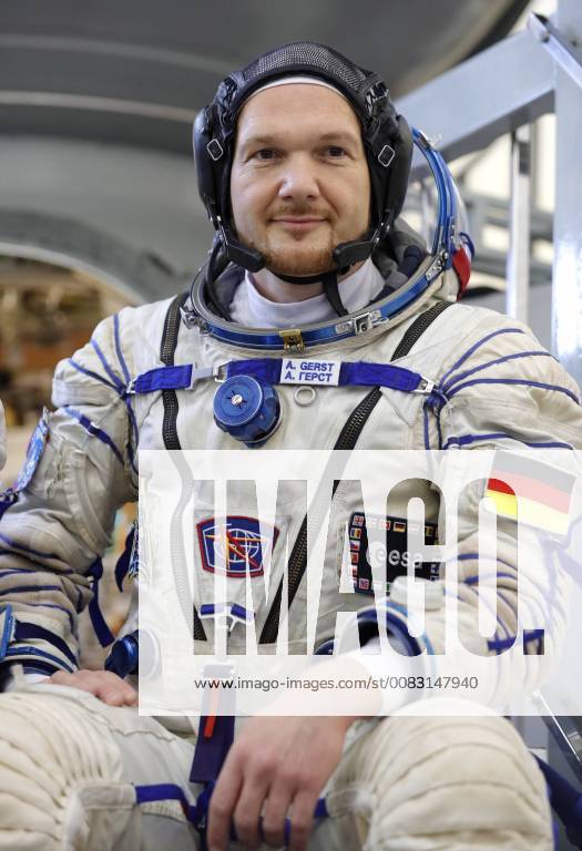 MOSCOW REGION, RUSSIA – MAY 11, 2018: ESA astronaut Alexander Gerst in a spacesuit as he attends a qualification training session for the upcoming mission to the International Space Station, at the Yuri Gagarin Cosmonaut Training Centre in Zvyozdny Gorodok Star City , Moscow Region. The launch of Expedition 56 57 aboard the Soyuz MS-09 spacecraft to the ISS is scheduled for June 6, 2018. Mikhail Japaridze TASS TS07F1BF