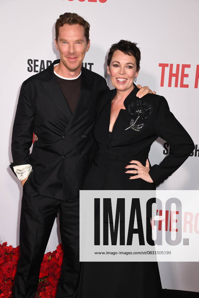 NEW YORK, NY - AUGUST 25: Benedict Cumberbatch and Olivia Colman at The Roses New York Premiere on August 25, 2025 at The Hudson Theatre in New York City.