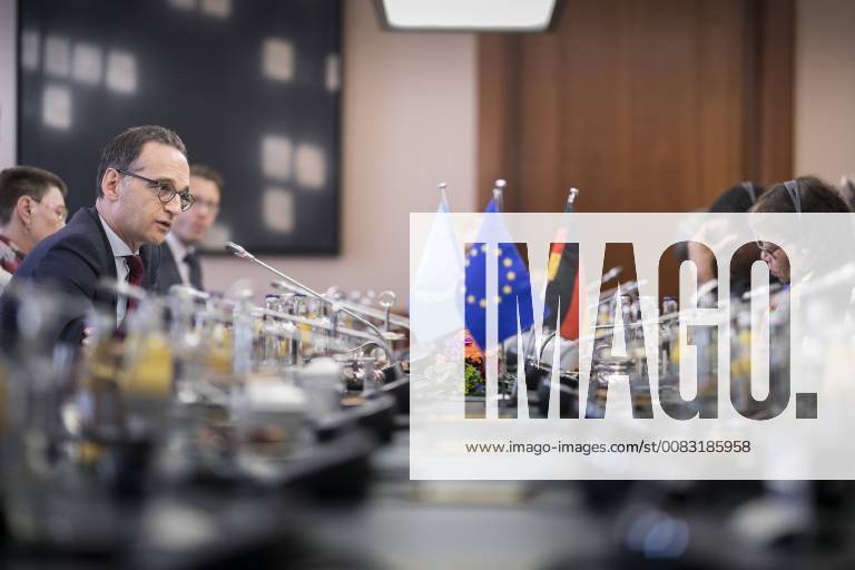 Bundesaussenminister Heiko Maas, SPD, trifft sich mit UN-Botschaftern im Auswaertigen Amt in Berlin, 14.05.2018. Berlin Germany