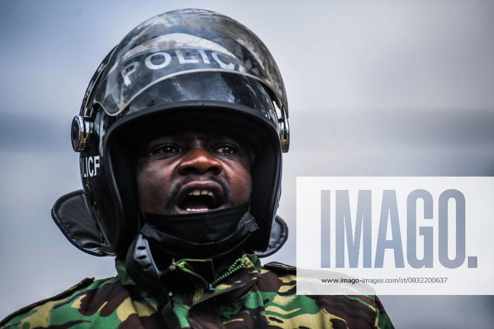 Demonstration against high cost of living in Kenyan capital Nairobi NAIROBI, KENYA - JULY 19: A Kenyan police is seen as they intervene people, take part in a demonstration held against the rising the cost of living, in Nairobi, Kenya on July 19, 2023. Nayrobi Kenya. Editorial use only. Please get in touch for any other usage.
