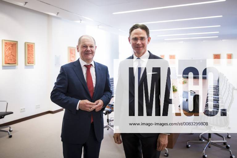Bundesfinanzminister Olaf Scholz (L), SPD, trifft Jyrki Katainen, Vizepraesident der Europaeischen Kommission, in Berlin, 22.05.2018. Berlin Deutschland