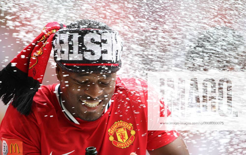 Manchester Uniteds Patrice Evra celebrates - Community Shield - 7th August, 2011 . Supercup Super Cup