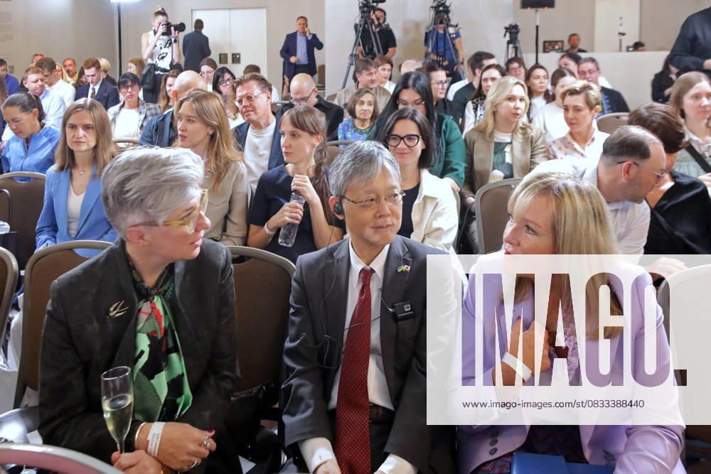 Ambassador Extraordinary and Plenipotentiary of Canada to Ukraine Natalka Cmoc, Ambassador Extraordinary and Plenipotentiary of Japan to Ukraine Masashi Nakagome and Ambassador Extraordinary and Plenipotentiary of the Argentine Republic to Ukraine Elena Leticia Teresa Mikusinski (L to R) attend the second annual public event of the Ukrainian History Global Initiative Project (UHGI), Kyiv, Ukraine, September 10, 2025. This year’s event focuses on early life on Earth and the first people in Ukraine. (Photo by Volodymyr Tarasov Ukrinform) Public event of Ukrainian History Global Initiative Project in Kyiv