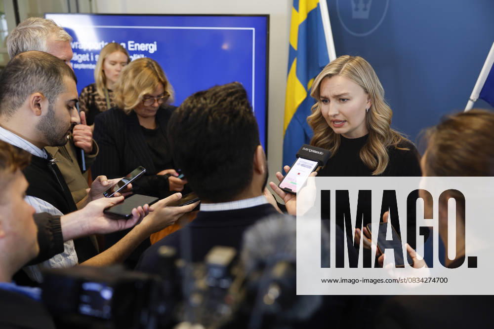 STOCKHOLM, SWEDEN 20250918 Minister of Energy and Business Affairs Ebba Busch KD , comments on the state of the energy talks, on Thursday STOCKHOLM SWEDEN