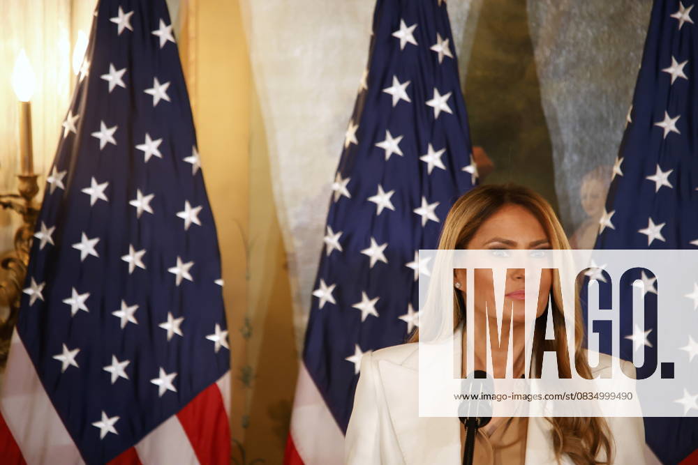 First Lady Melania Trump speaks during an event tittle Forms Fostering the Future Together: A Global Coalition First Lady of the United States Melania Trump speaks during an event titled Ways to Foster the Future Together: A Global Coalition at the Plaza Hotel in Manhattan, United States, on September 23, 2025. The event takes place in parallel with the United Nations General Assembly in New York, United States, on September 23, 2025. NEW YORK United States