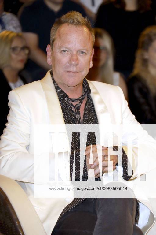 Kiefer Sutherland bei der Aufzeichnung der ZDF-Talkshow Markus Lanz im Fernsehmacher Studio im Phoenixhof. Hamburg