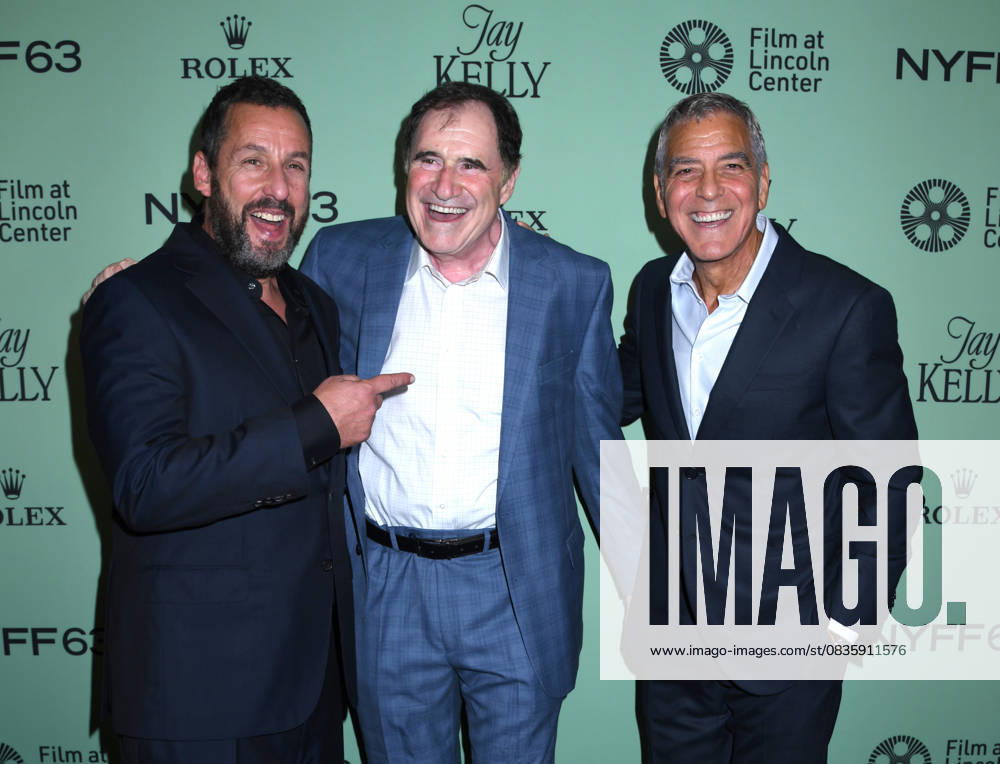 Adam Sandler, Richard Kind and George Clooney attend the 63rd New York Film Festival Jay Kelly New York Premiere. Held at Alice Tully Hall at Lincoln Center in New York. Zuma Press. September 29, 2025. New York United States - ZUMAp281 20250929_zea_p281_196
