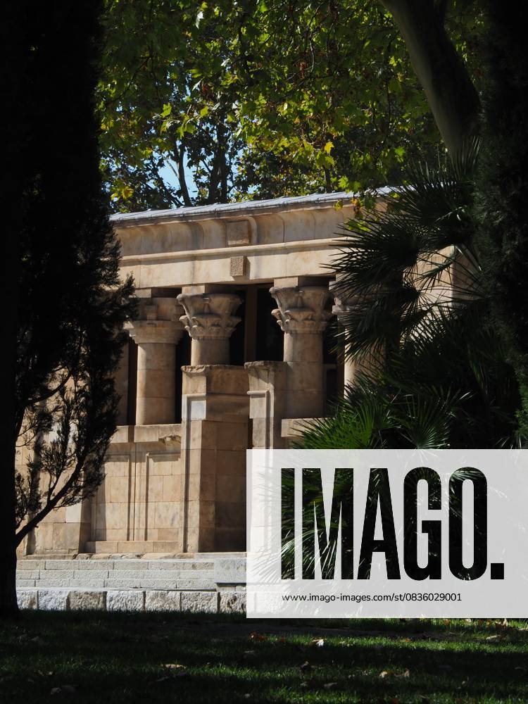 MADRID, SPAIN †October 1: Exterior views of the Egyptian Temple of Debod, which was moved to Madrid, Spain, to protect it from flooding caused by the construction of the Aswan Dam on the Nile River. Madrid Spain - ZUMAle O 20251001_zip_h199_033