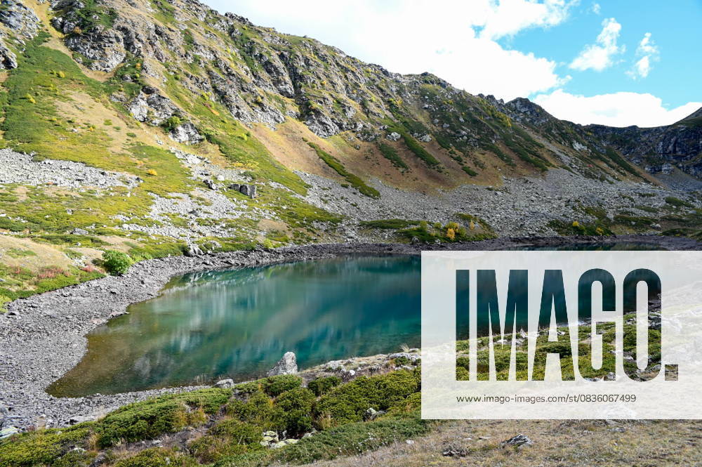 RUSSIA, KARACHAY-CHERKESSIA - OCTOBER 1, 2025: Skazka Kavkaza Caucasus Fairy Tale , one of the Dukka Lakes, lies in Arkhyz, Zelenchuksky District Russia - ZUMAt113 20251001_zaa_t113_804