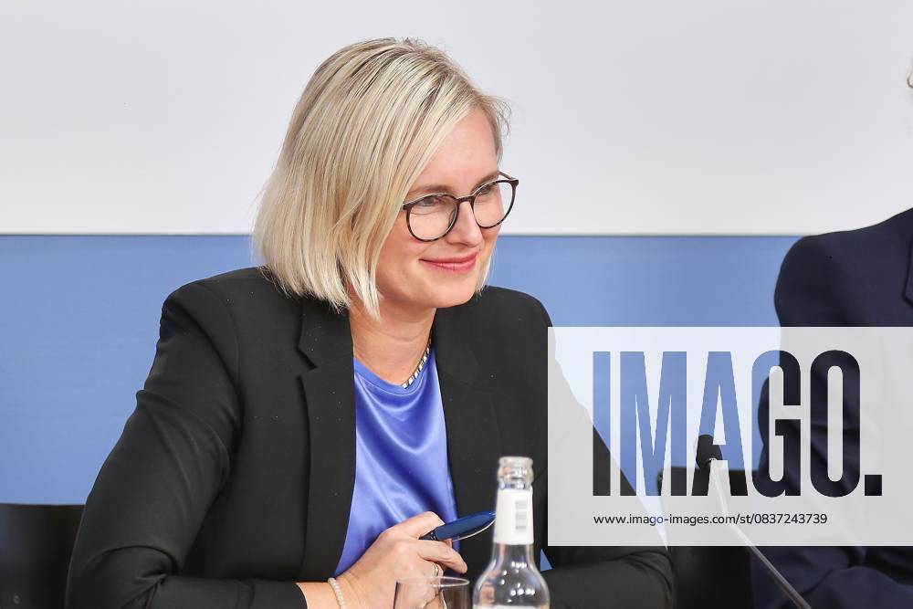 Berlin, Deutschland, 14.10.2025: Haus der Bundespressekonferenz: Pressekonferenz: Sporthilfe Leistungsbericht Sommer 2025: Staatsministerin für Sport und Ehrenamt Christiane Schenderlein (CDU)