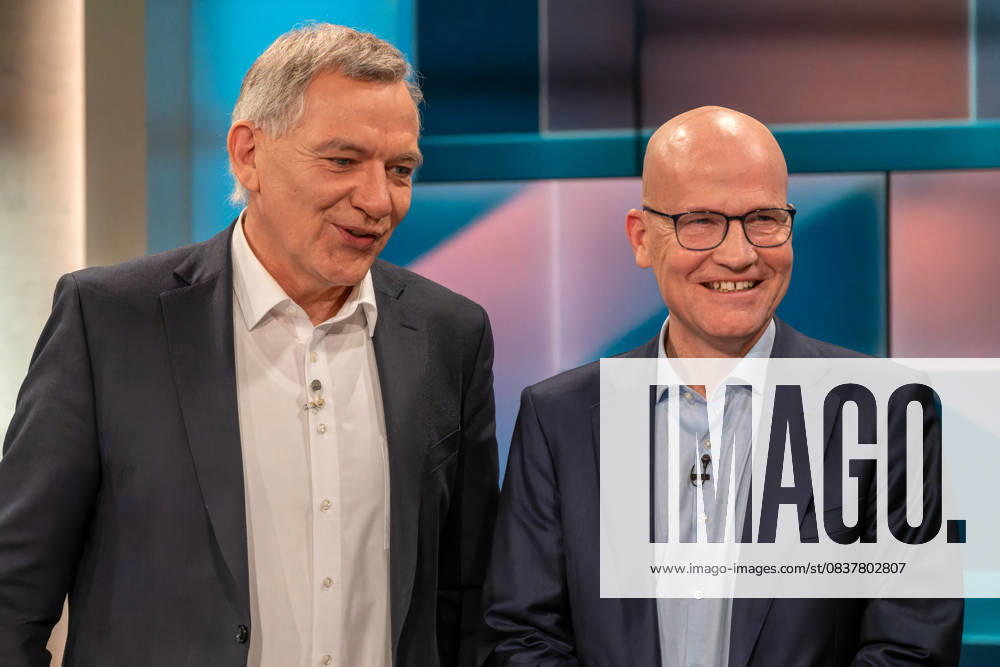 Hart aber fair aus Köln am 20. Oktober 2025. Im Bild Jan van Aken, Parteivorsitzender Die Linke (links) neben dem CDU-Bundestagsabgeordneten Ralph Brinkhaus. Die Preise für Lebensmittel und Dienstleistungen sind in den vergangenen Jahren massiv angestiegen. Im Verbund mit dem exorbitanten Anstieg der Mietpreise stellt das für die Gering- und Mittelverdienenden Menschen ein existentielles Problem dar. Was kann die Politik dagegen tun? Köln Nordrhein-Westfalen Deutschland