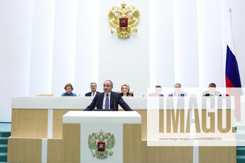 RUSSIA, MOSCOW - OCTOBER 29, 2025: Russian Accounts Chamber Chairman Boris Kovalchuk (front) addresses a meeting of the Russian Federation Council Moscow Russia - ZUMAt113 20251029_zaa_t113_137