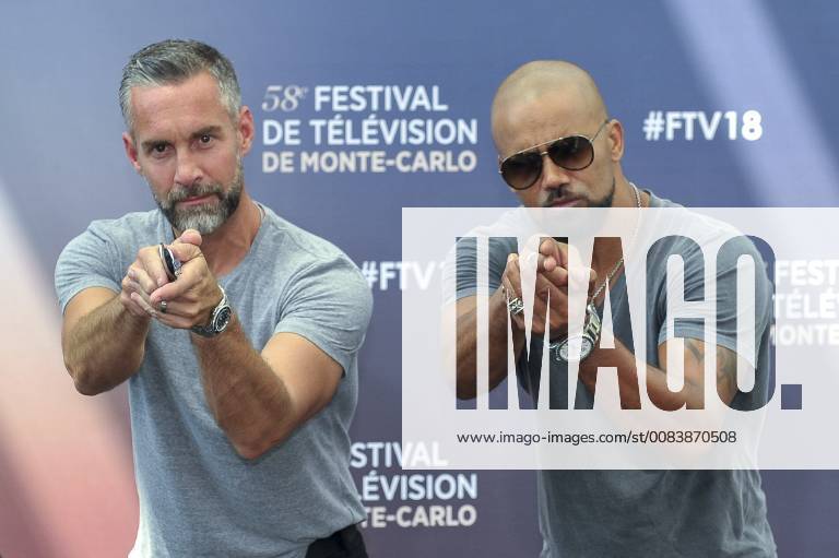 Jay Harrington - Shemar Moore - (serie S.W.A.T) CELEBRITES : 58 eme festival TV de Monte Carlo - Photo Call - Monaco - 17 06 2016 NorbertScanella Panoramic