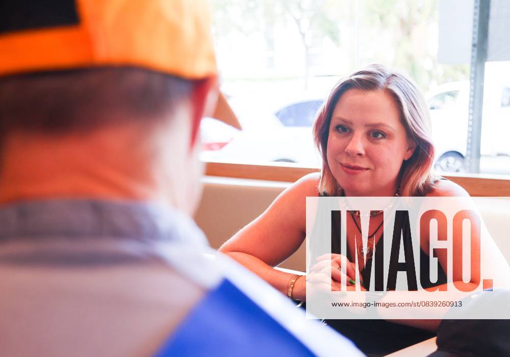 Times columnist Stephanie Hayes talks with her subject on assignment at McDonald s, 4595 34th St., S., on Wednesday, Oct. 29, 2025 in St. Petersburg. Rich Wilber, 56, has Down Syndrome and is retiring from his job with McDonald s for 34 years. St. Petersburg USA - ZUMAs70_ 20251029_zan_s70_046
